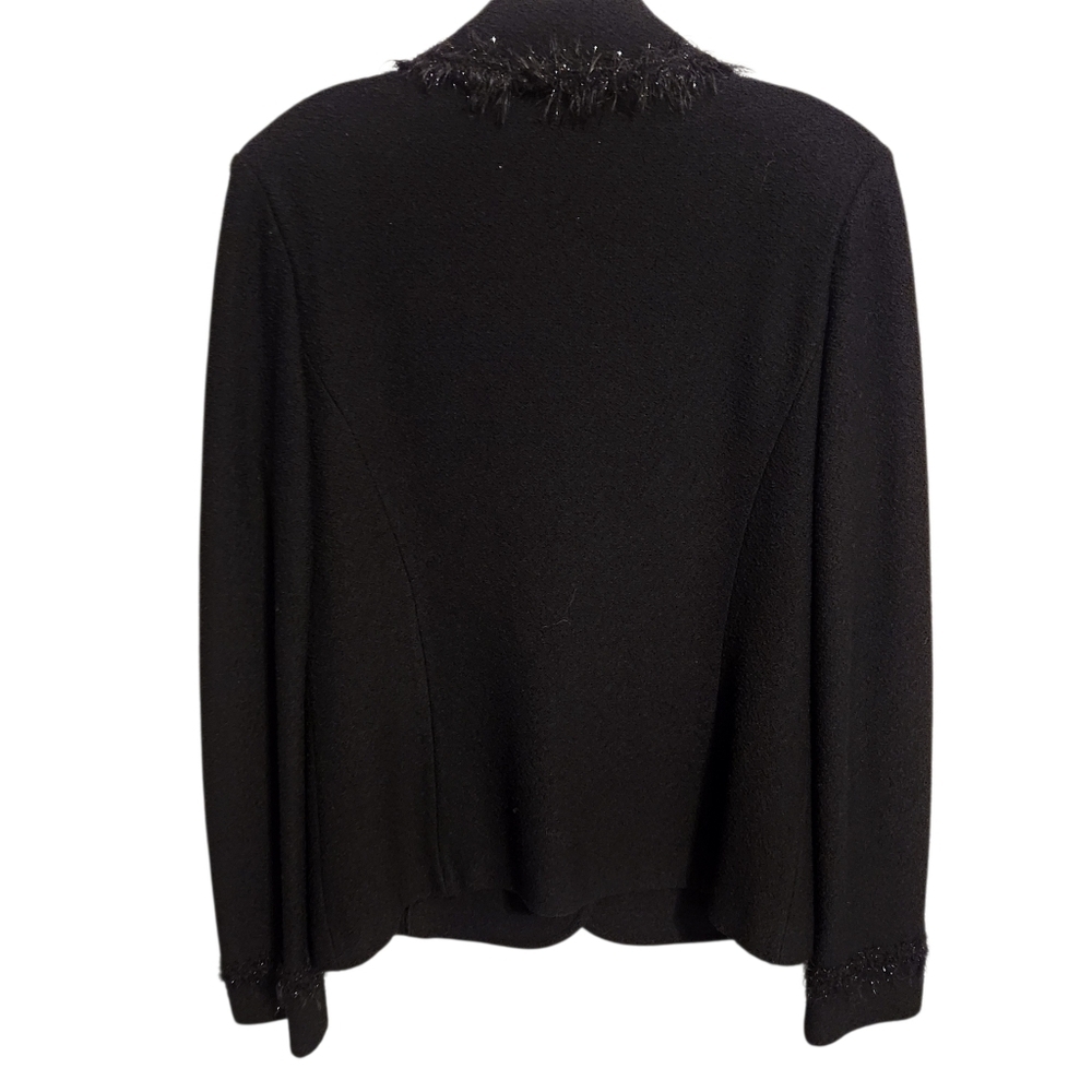St. John Collection | Women's Black Two-Piece Santana Knit Skirt Suit (Size 8) - Picture 10 of 15